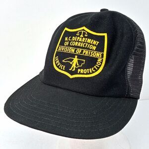 *READ* Vintage North Carolina Dept of Correction Made in USA Snapback Cap Hat